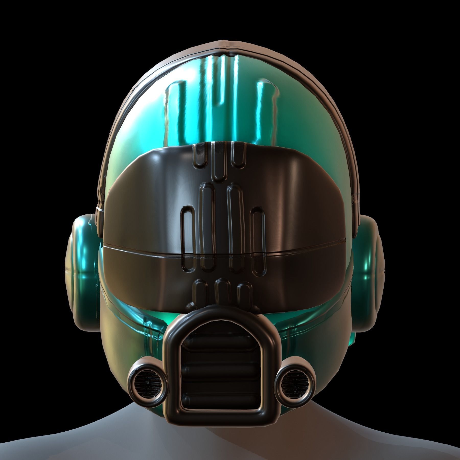 Helmet plastic mask protection Low-poly 3D model Low-poly 3D model_1