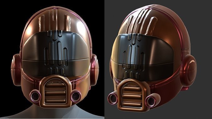 Gas mask helmet 3d model scifi Low-poly 0 Low-poly 3D model