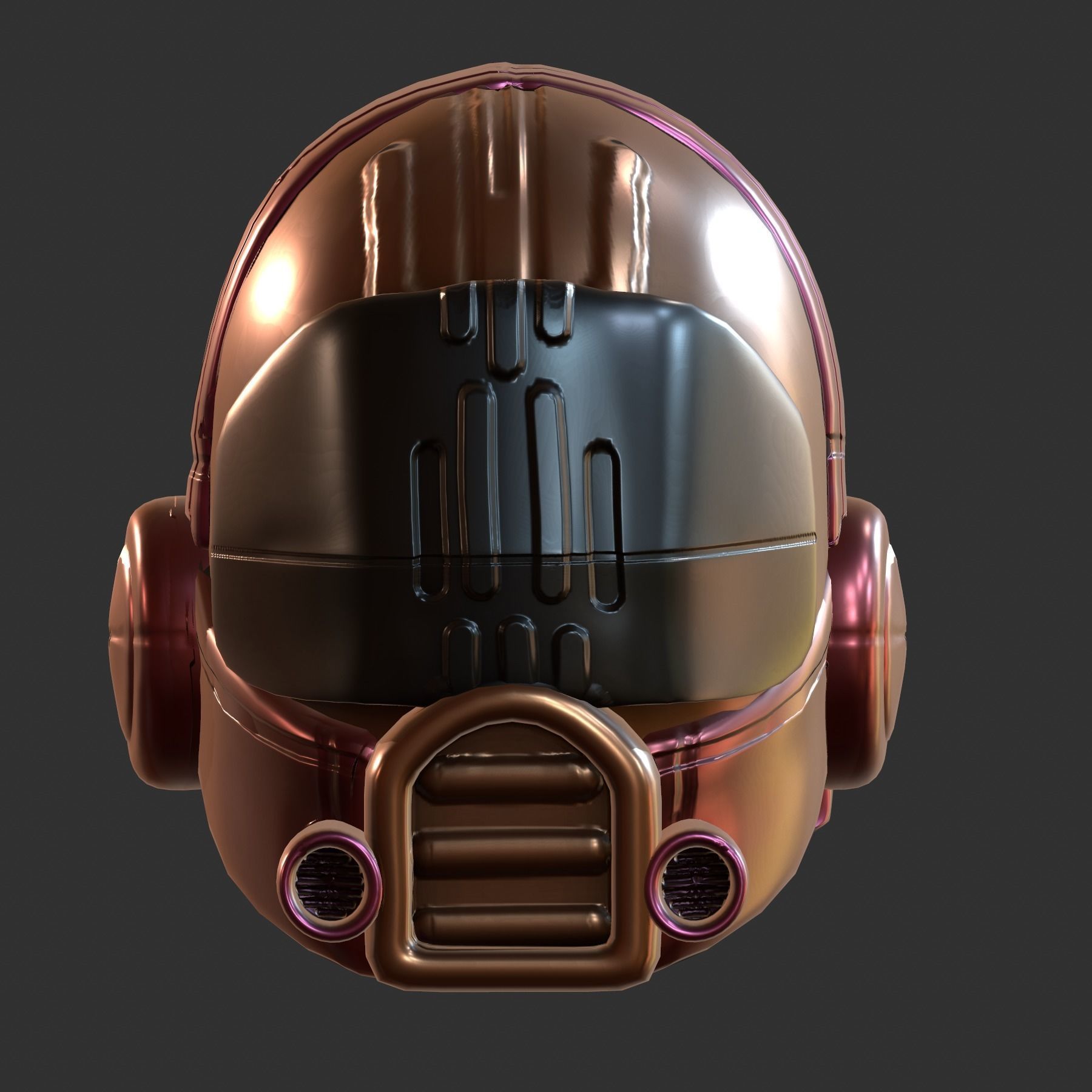 Gas mask helmet 3d model scifi Low-poly 0 Low-poly 3D model_2