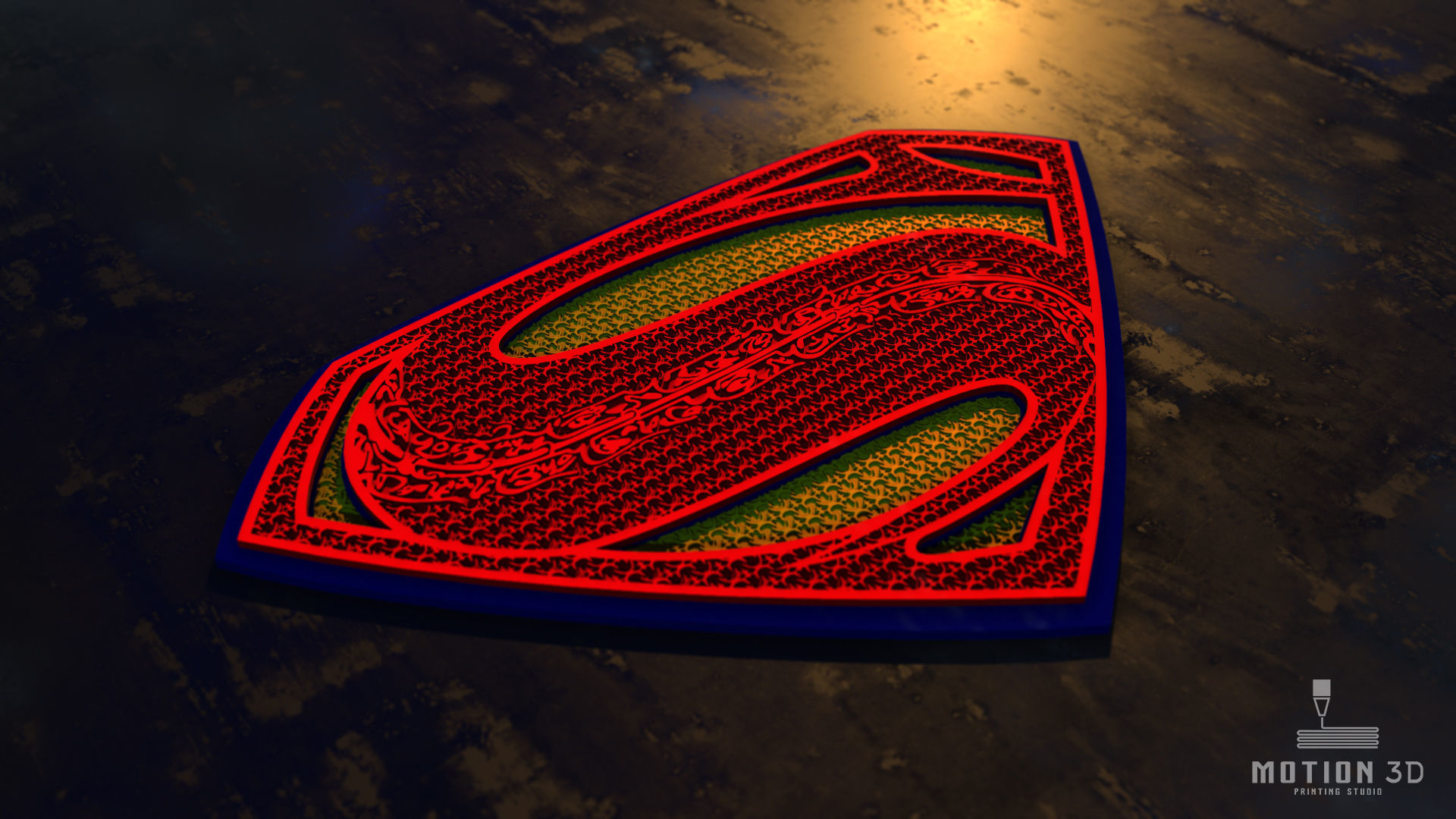 Superman Chest Emblem from Justice League 3D print model_1