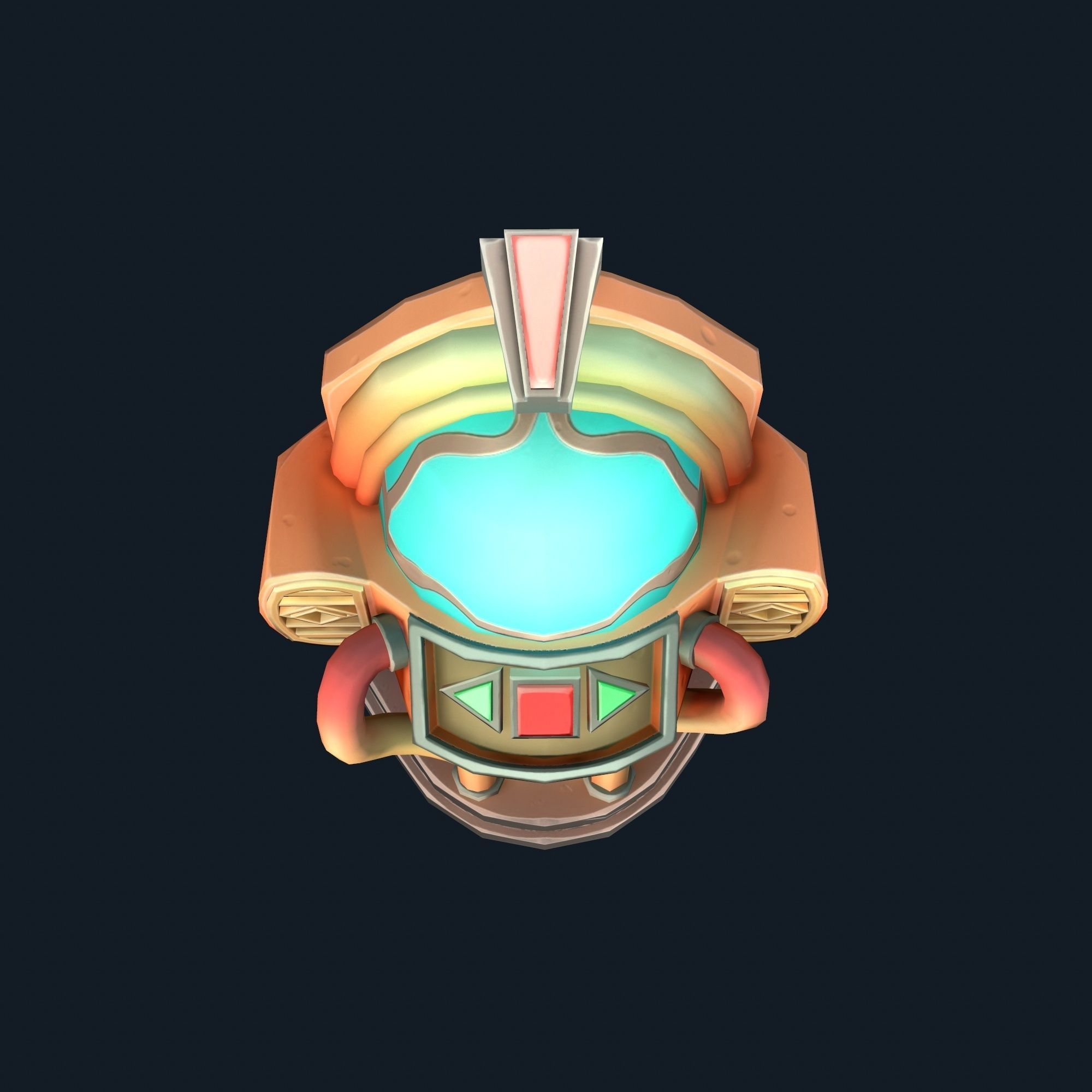 Stylized jukebox Low-poly 3D model_7