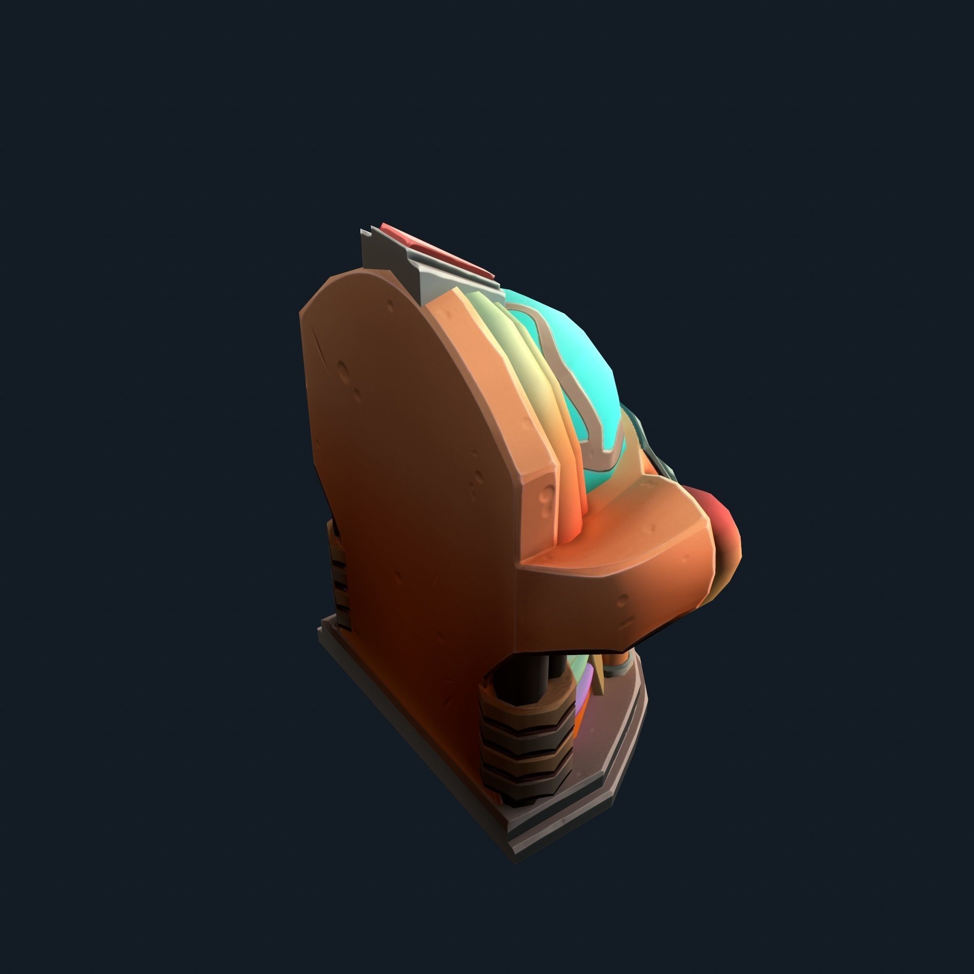 Stylized jukebox Low-poly 3D model_6