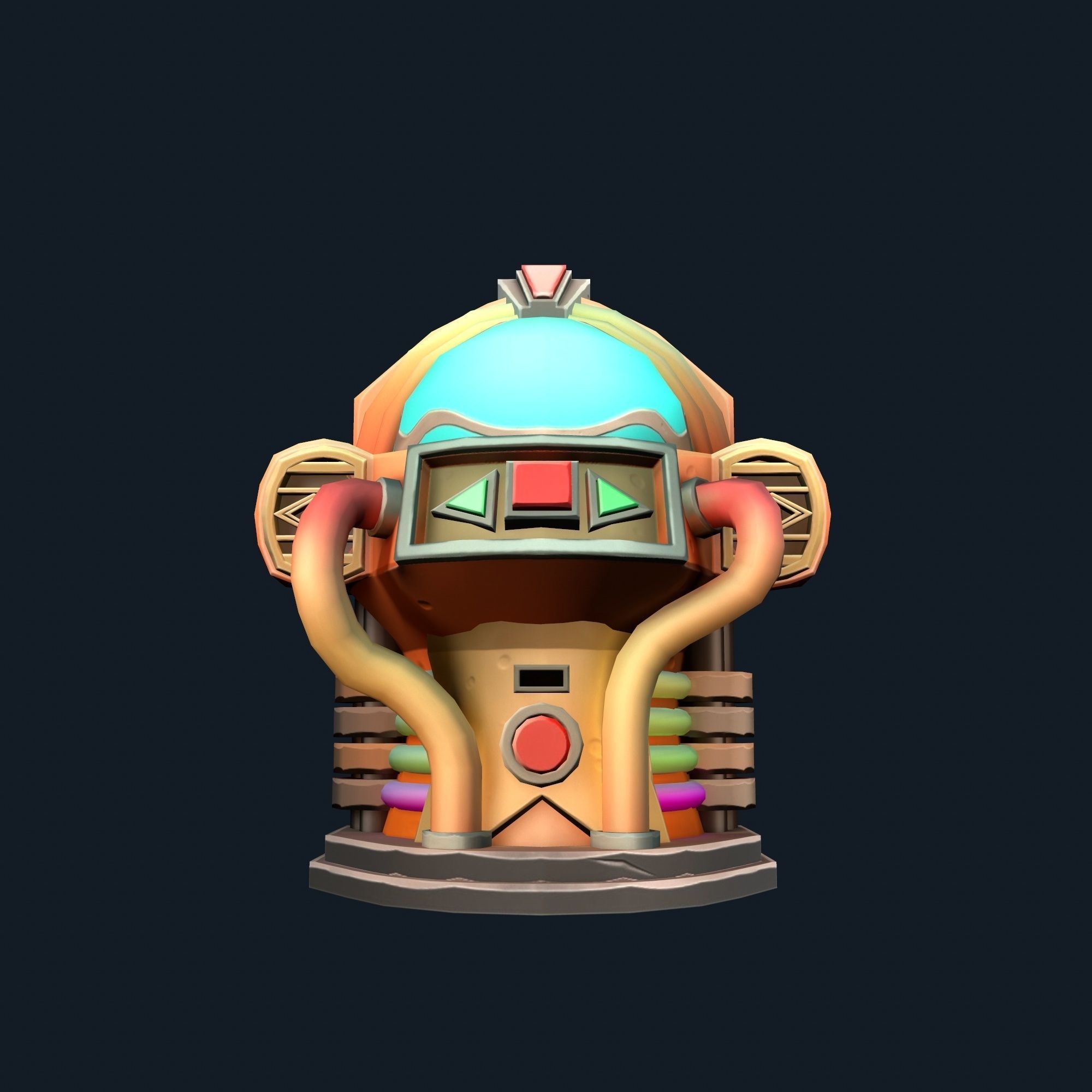 Stylized jukebox Low-poly 3D model_4