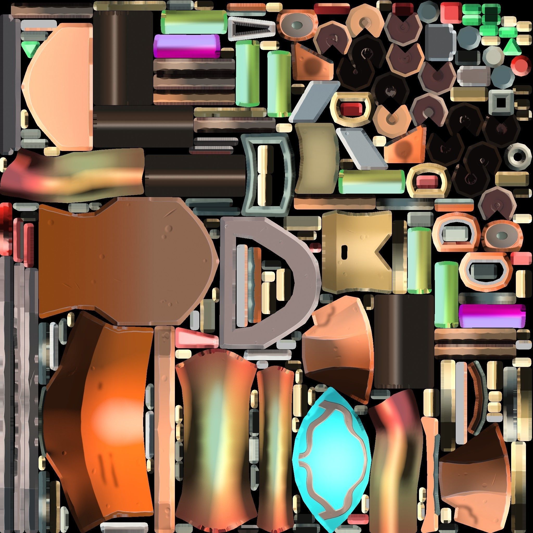 Stylized jukebox Low-poly 3D model_9