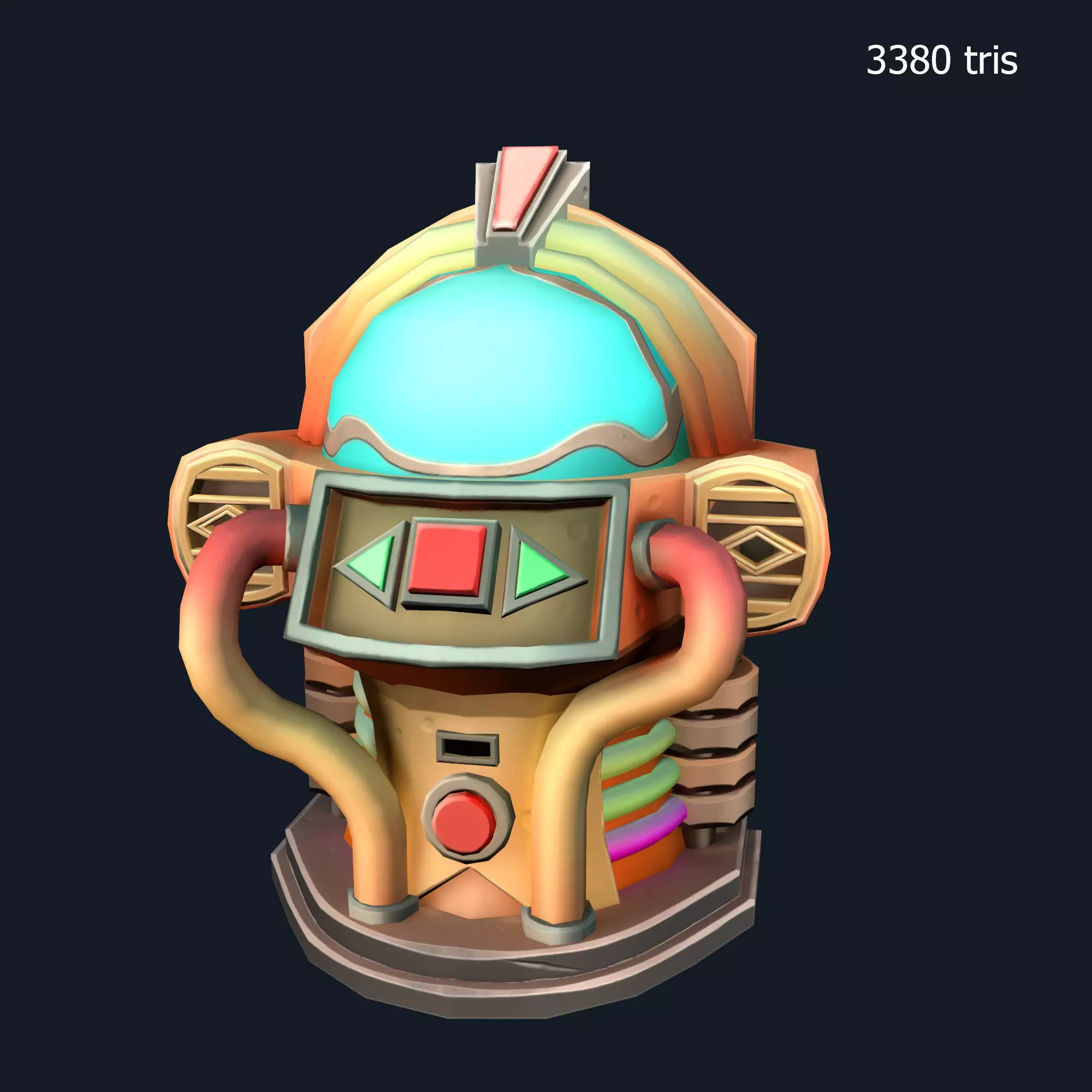 Stylized jukebox Low-poly 3D model_0
