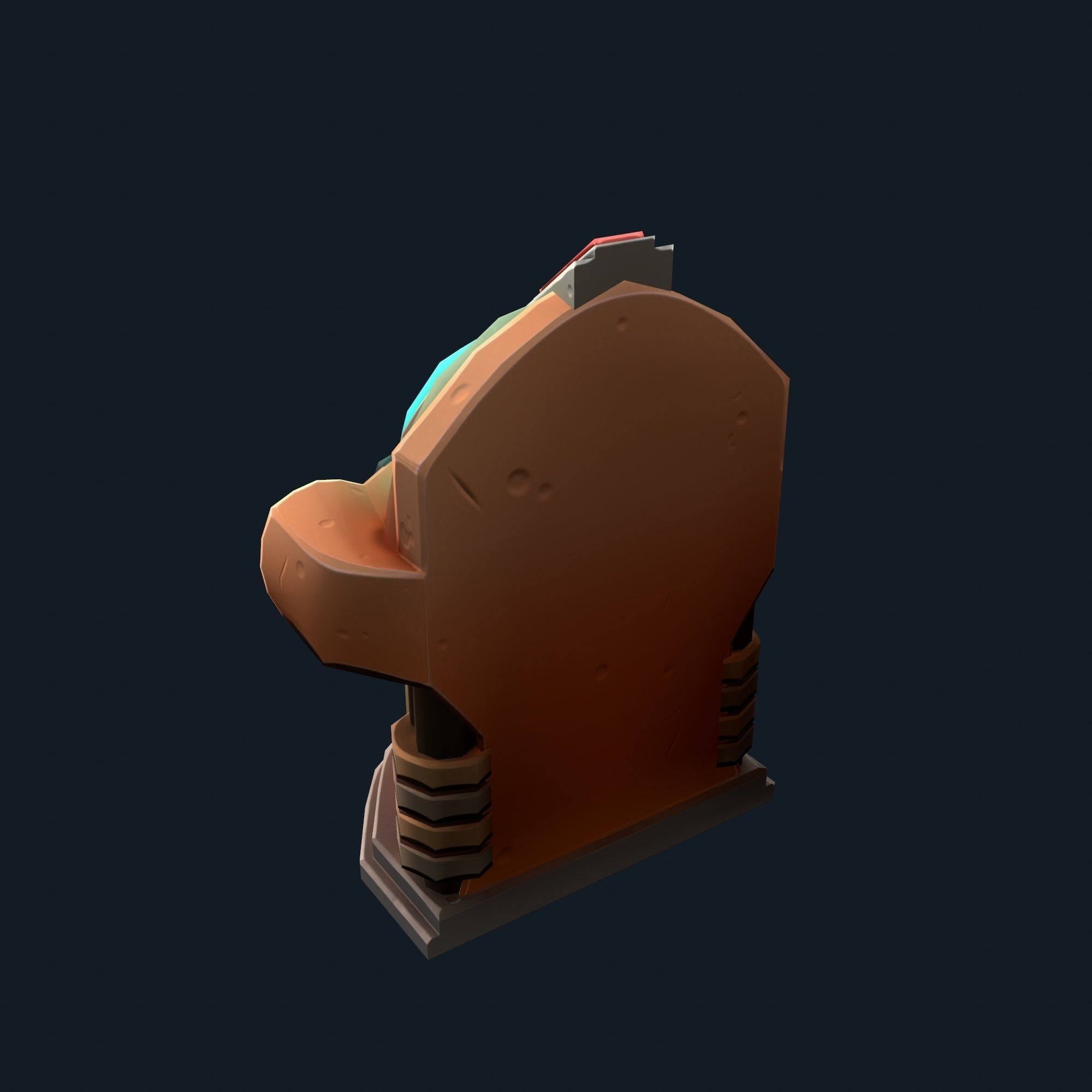 Stylized jukebox Low-poly 3D model_5