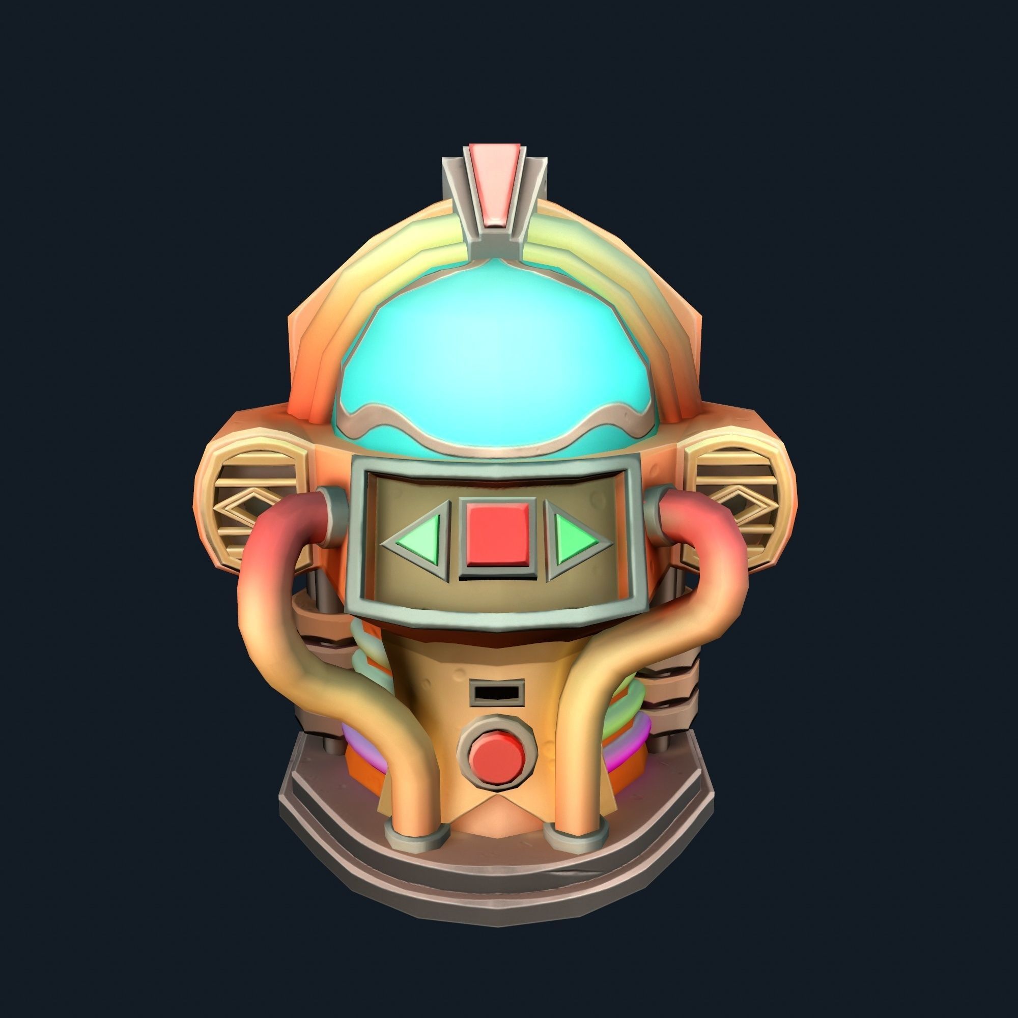 Stylized jukebox Low-poly 3D model_2