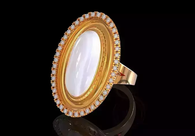 19x9 oval cabochon ring