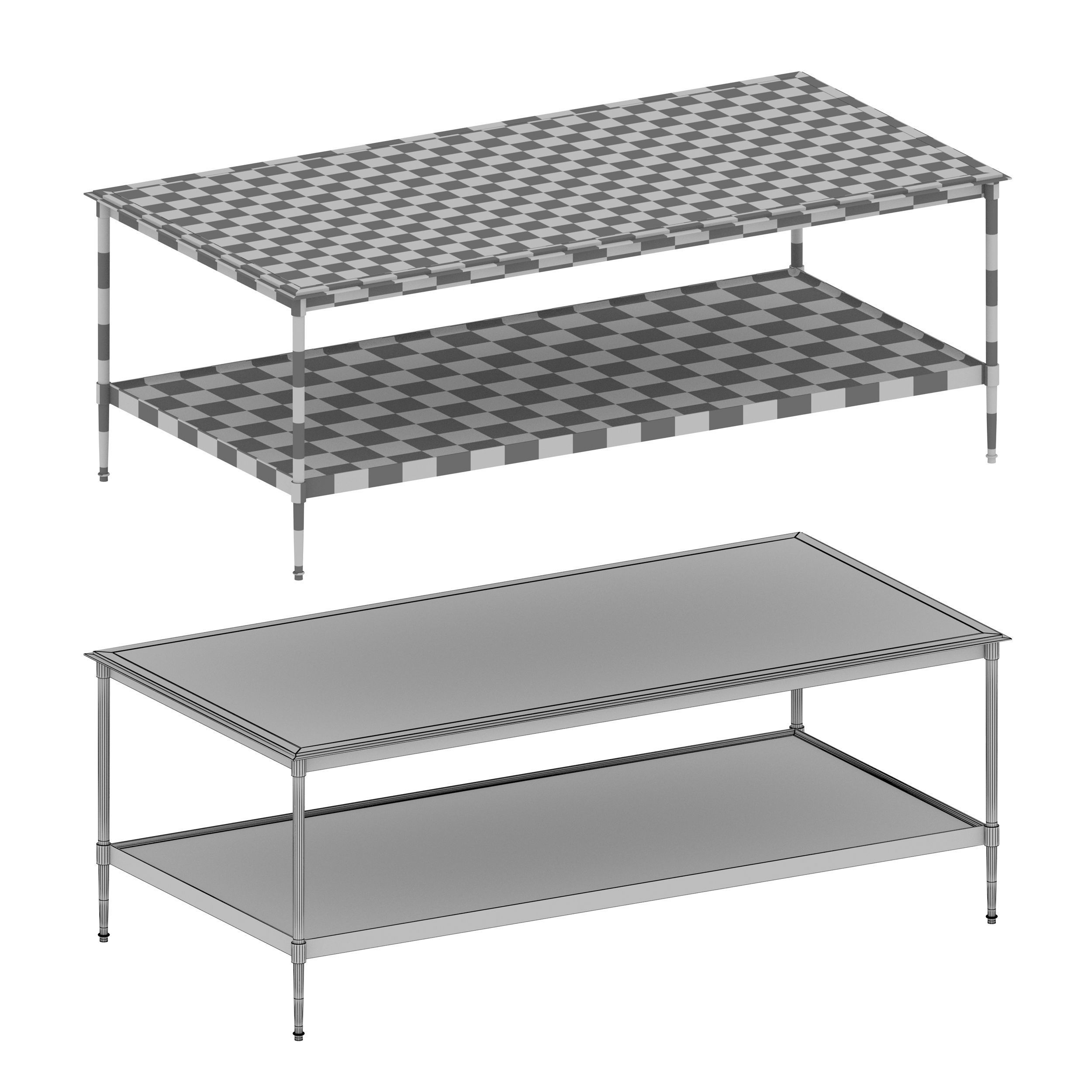 Kyra Coffee Table - Crate and Barrel 3D model_6