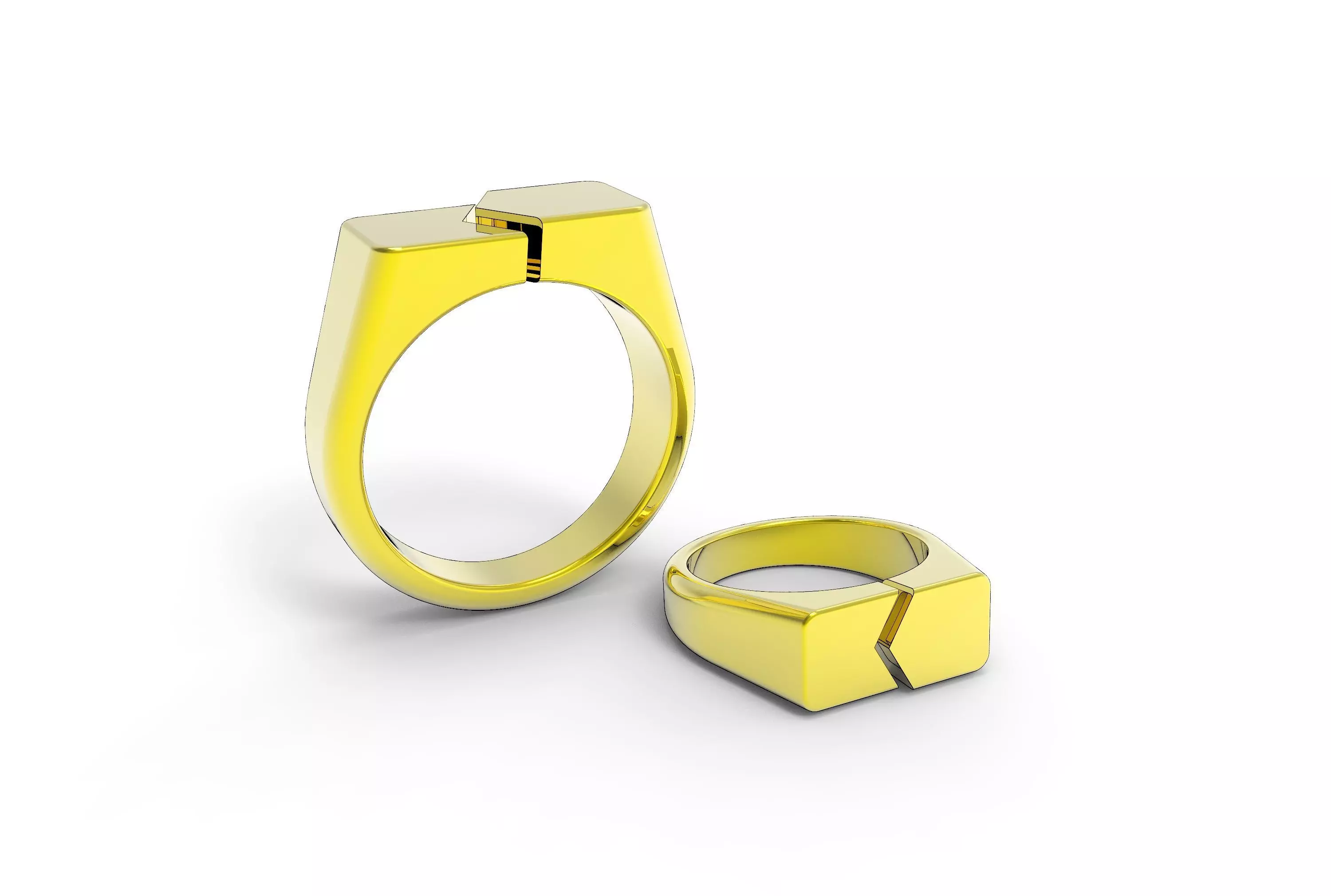 Parametric signet ring 3D print model