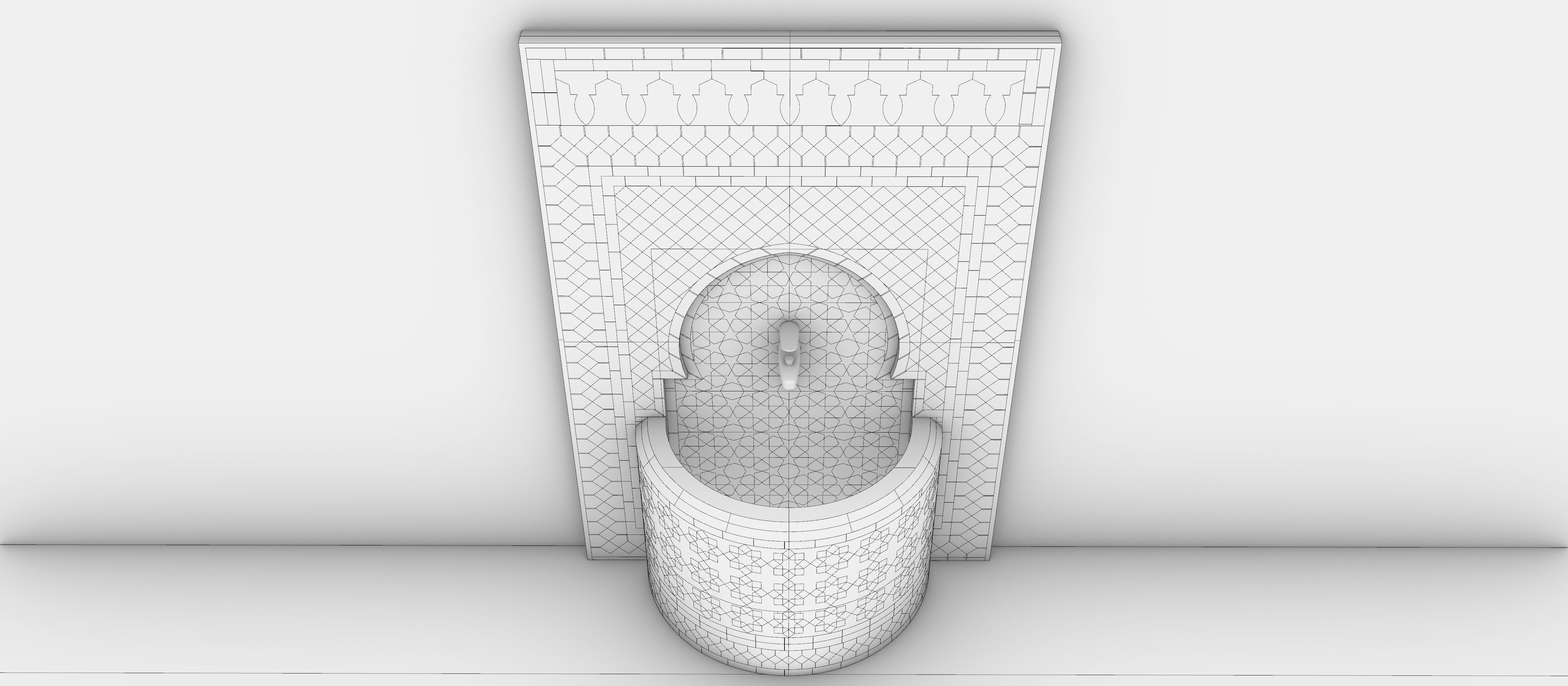 traditional fountain arabic  3D model_5