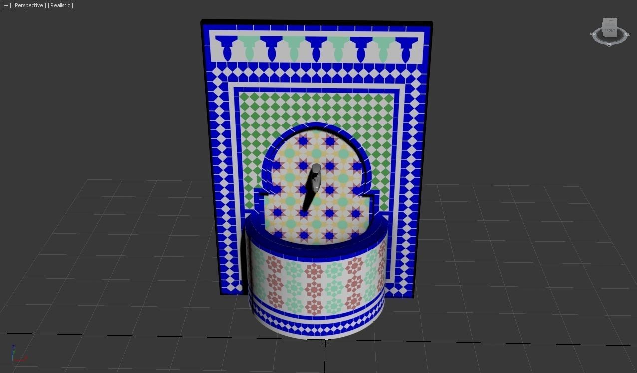 traditional fountain arabic  3D model_9