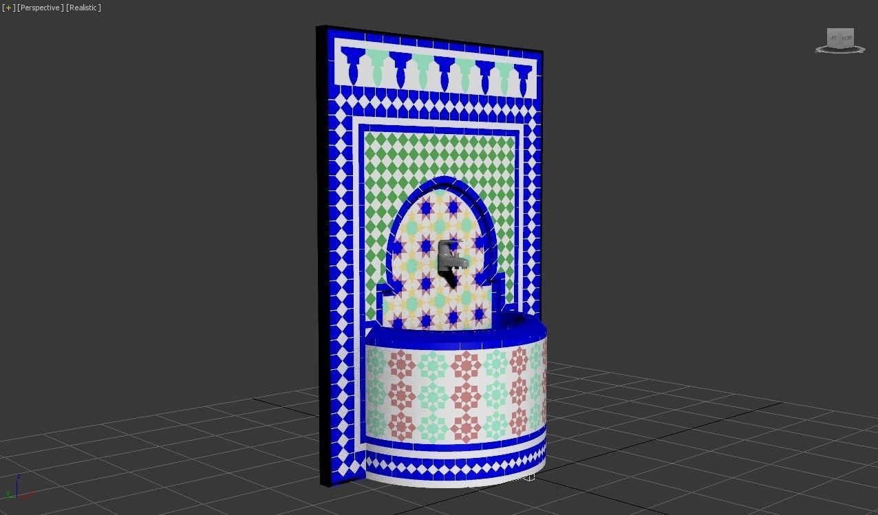 traditional fountain arabic  3D model_10