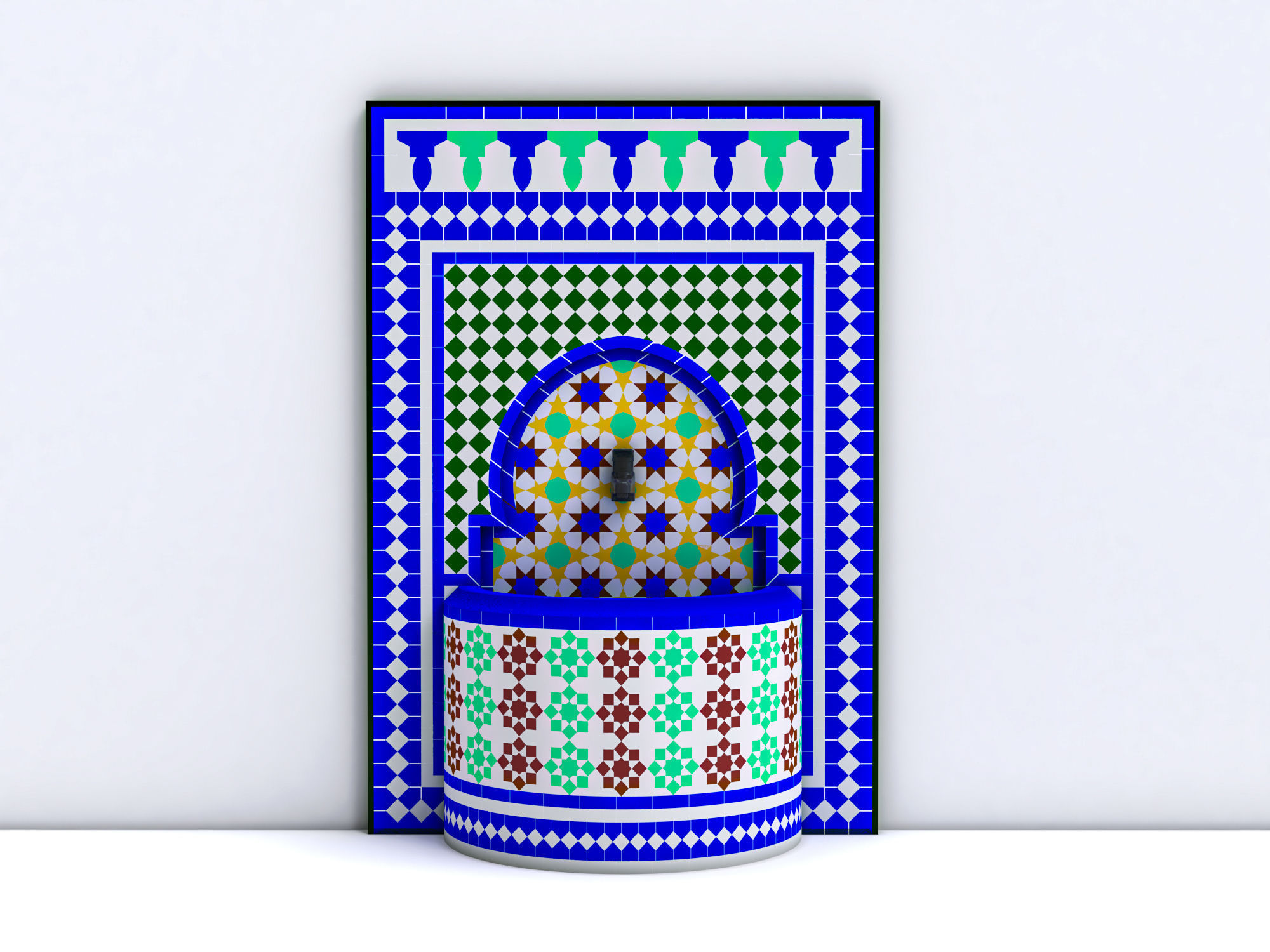 traditional fountain arabic  3D model_1