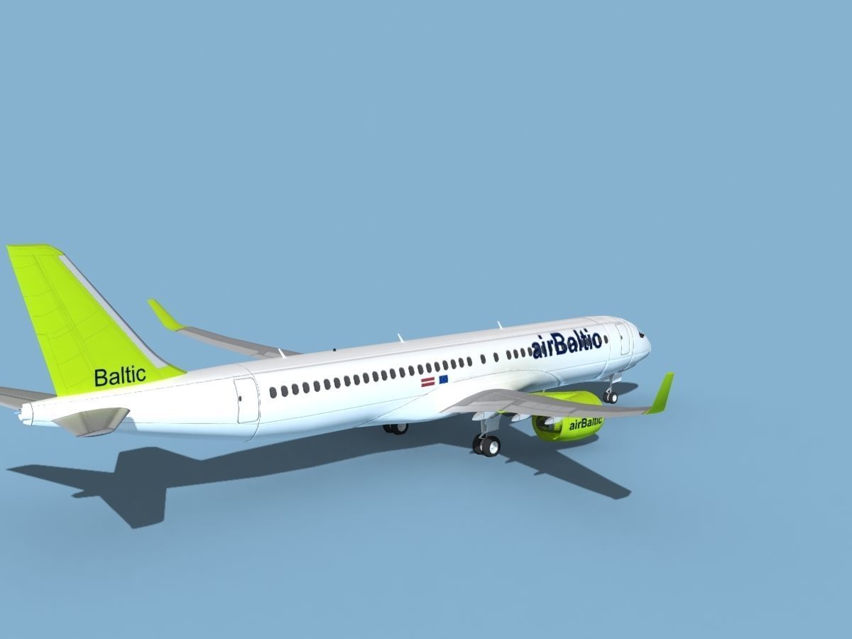 Airbus A220-300 Air Baltic 3D model_5