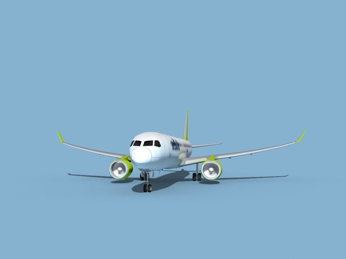 Airbus A220-300 Air Baltic 3D model_1