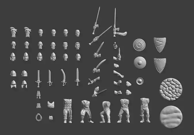 Imperial Militia Set 1 3D print model