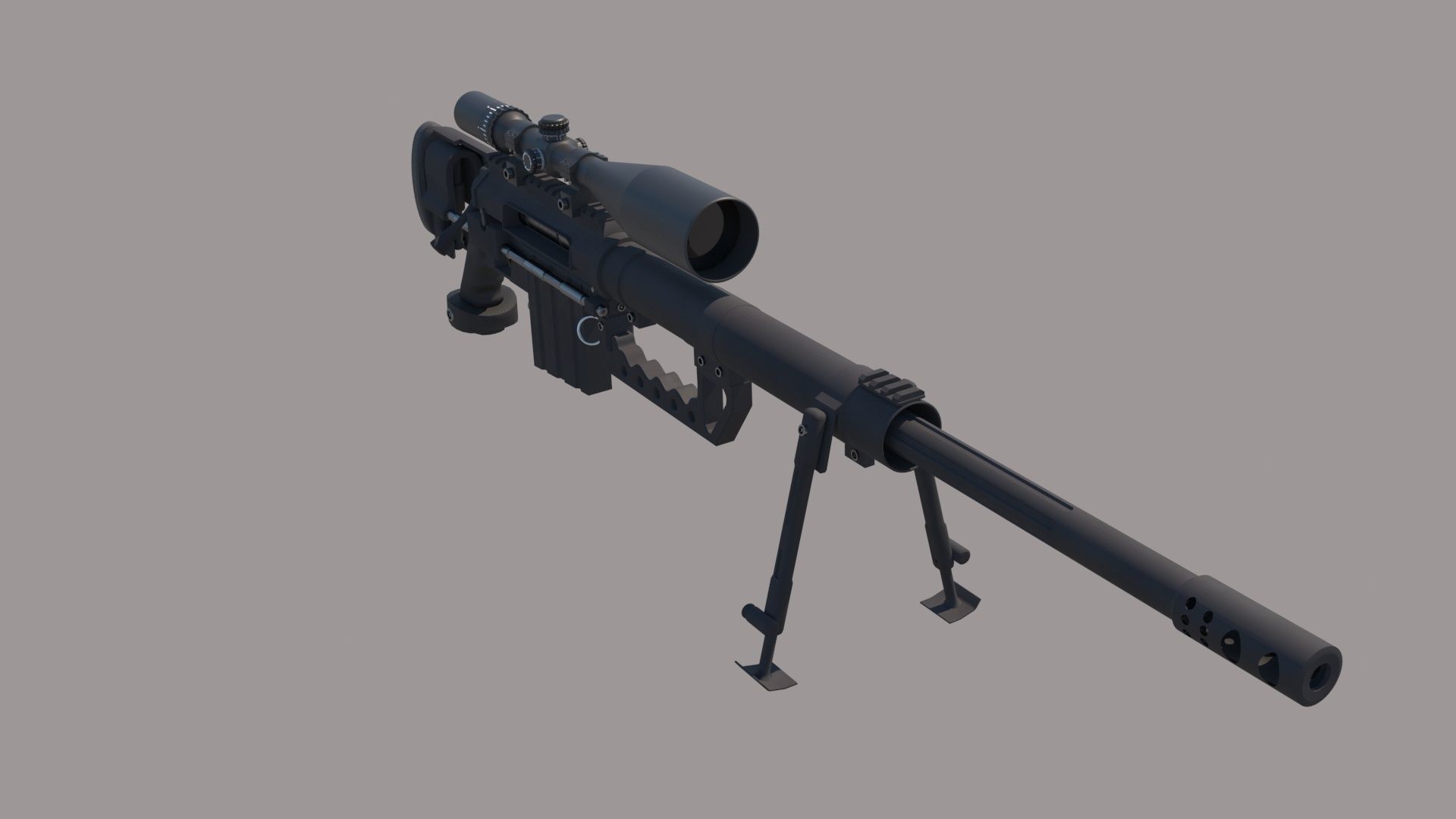 M200 Intervention Sniper Rifle 3D model_10