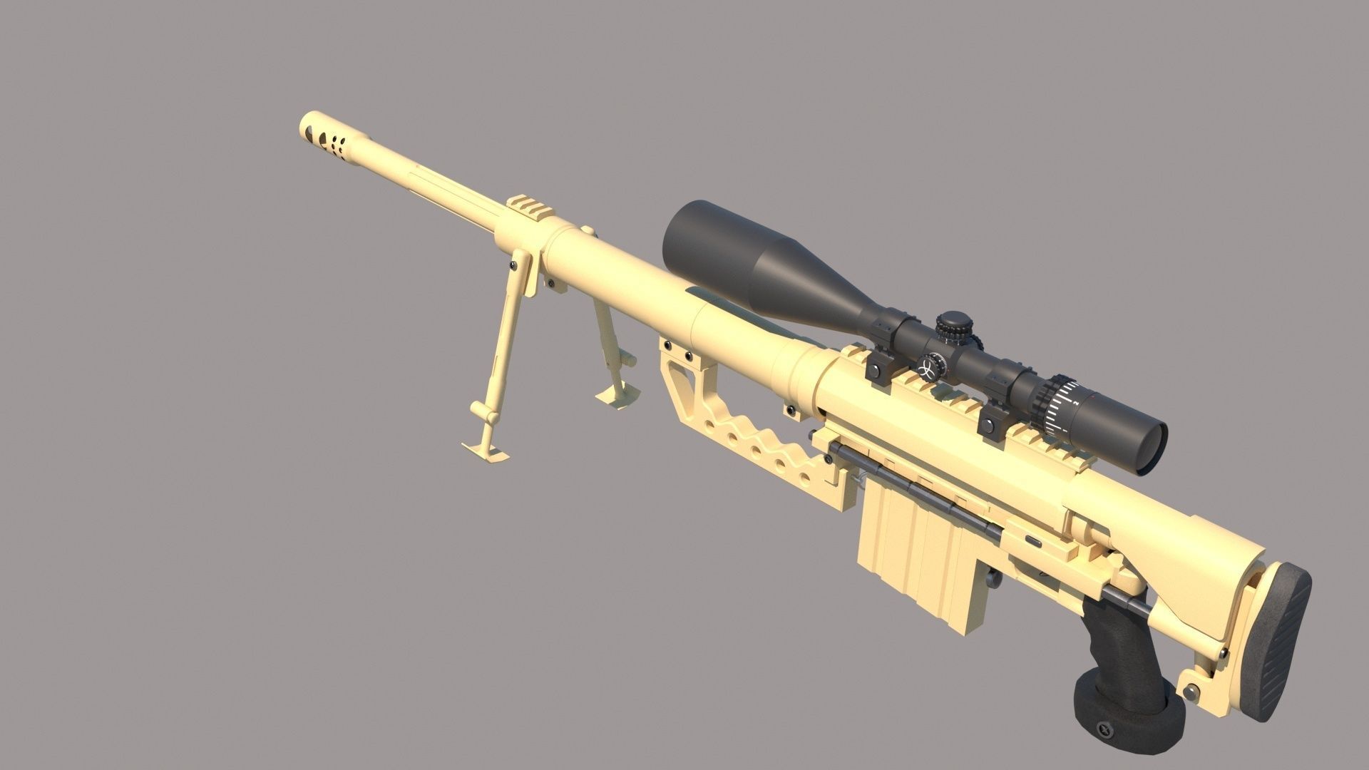 M200 Intervention Sniper Rifle 3D model_6