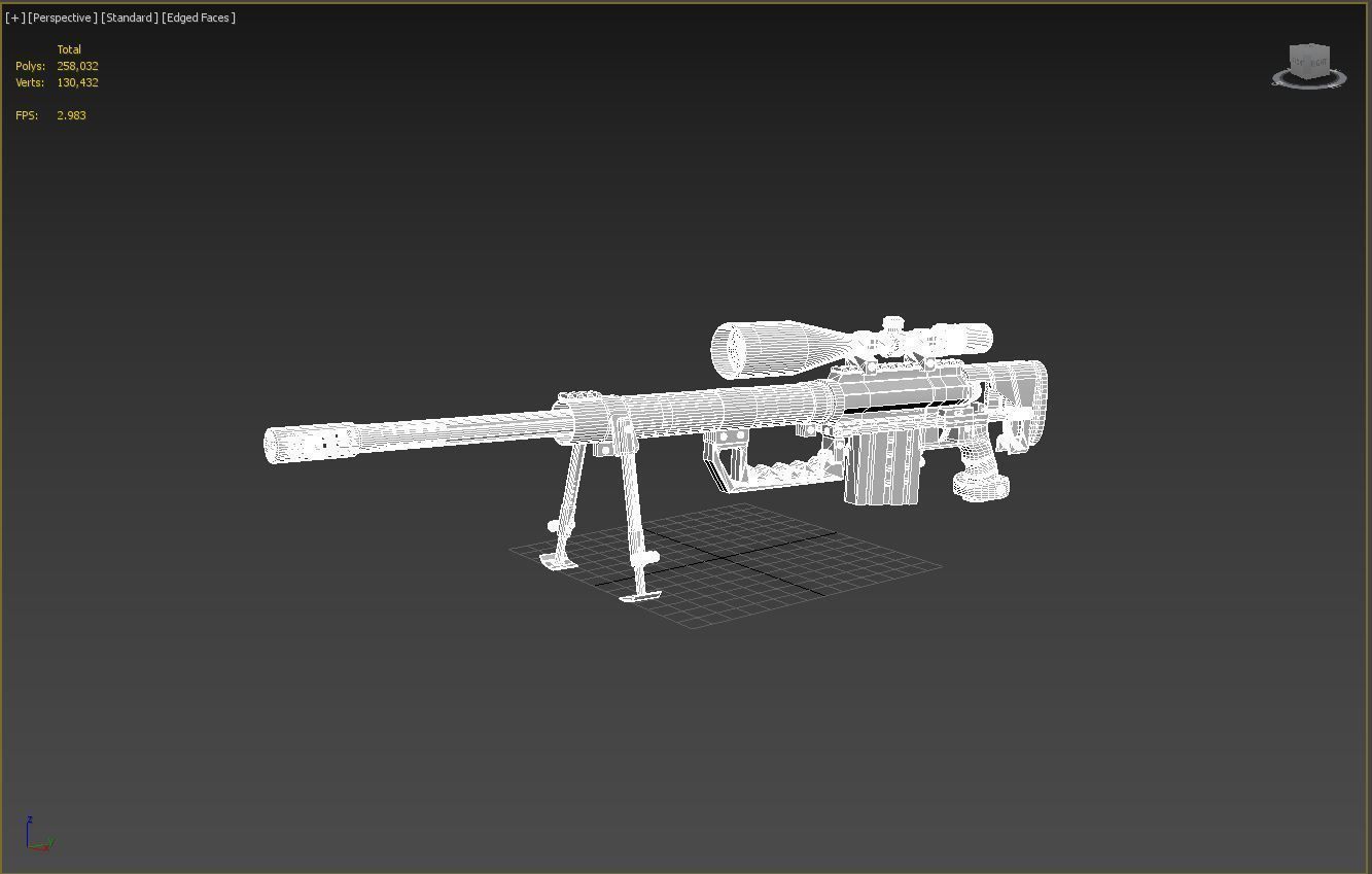 M200 Intervention Sniper Rifle 3D model_21