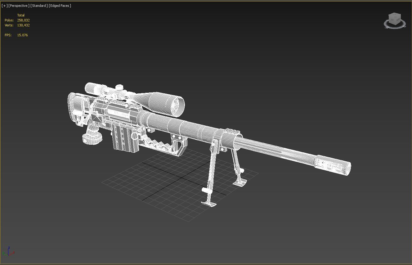 M200 Intervention Sniper Rifle 3D model_20