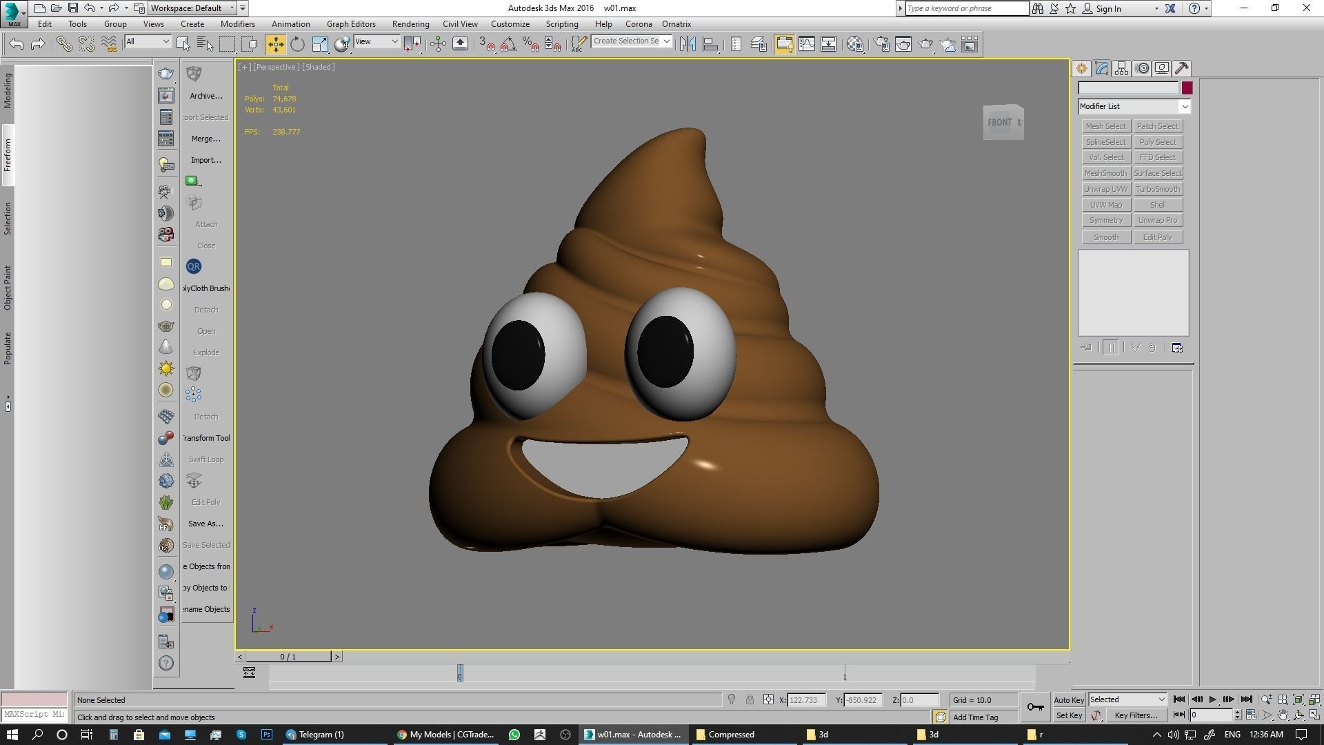 Emoji Pile of Poo 3D model_6