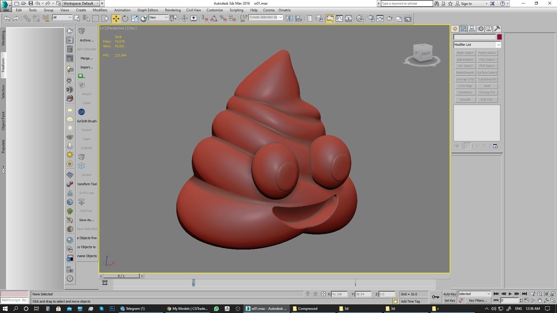 Emoji Pile of Poo 3D model_14