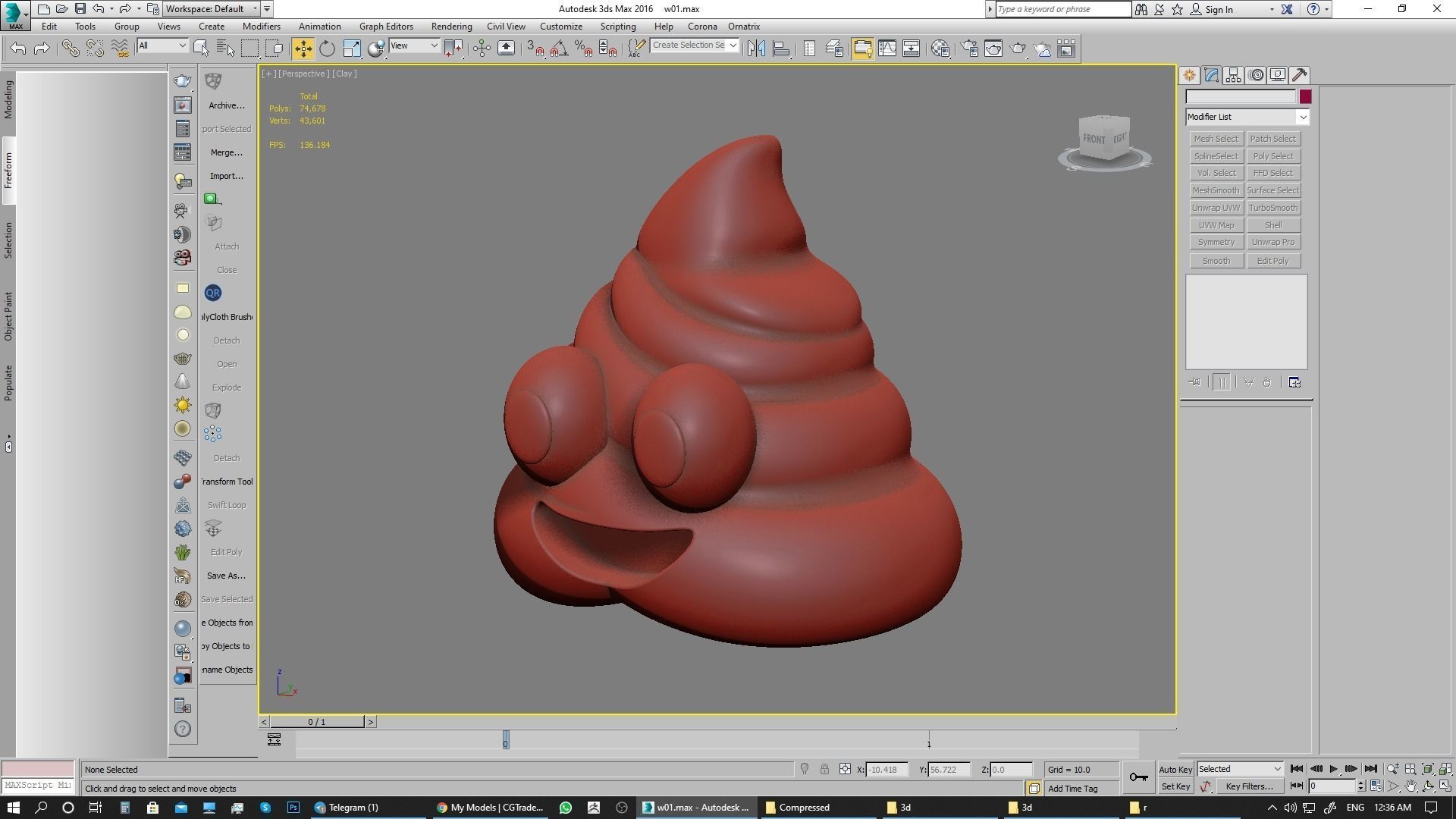 Emoji Pile of Poo 3D model_17