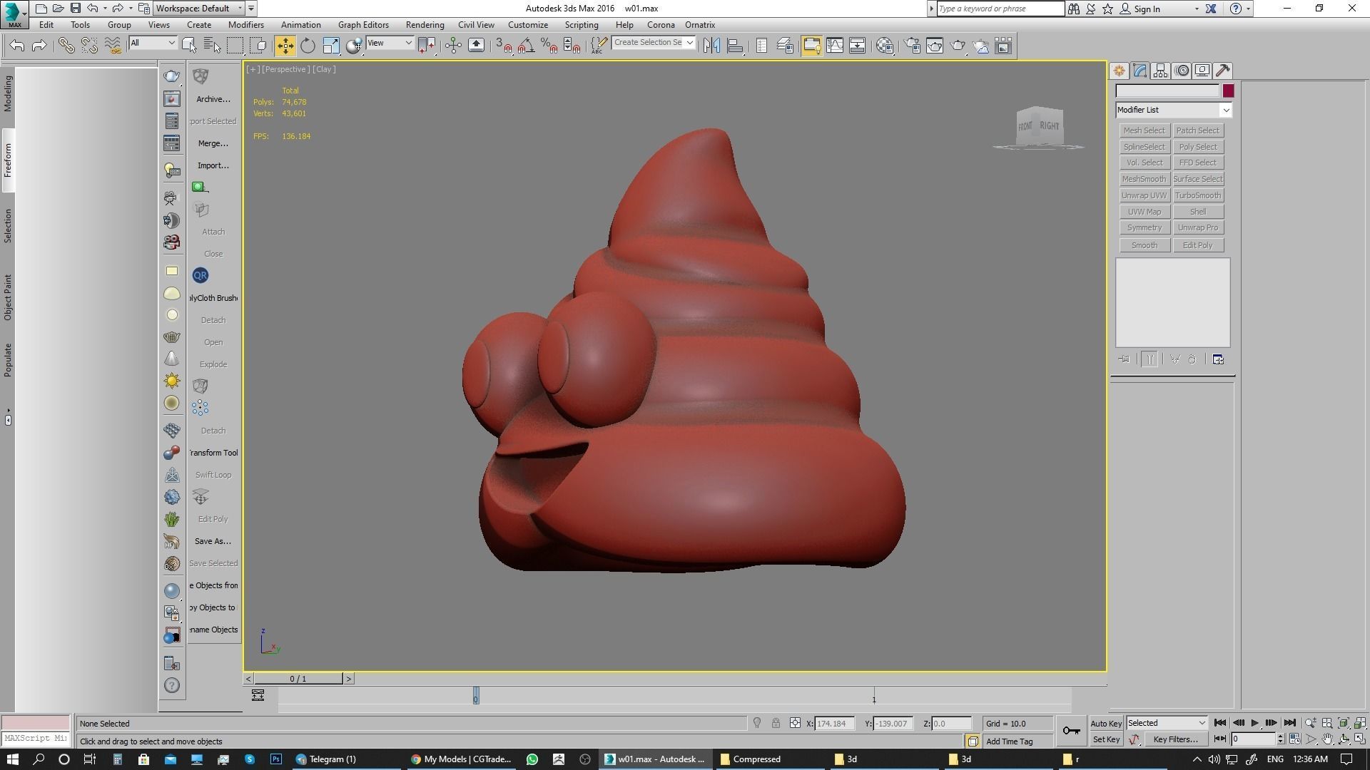 Emoji Pile of Poo 3D model_18