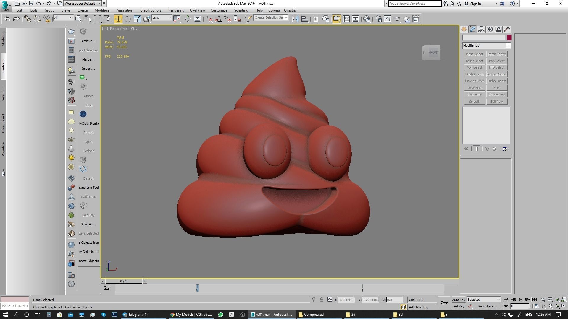 Emoji Pile of Poo 3D model_15