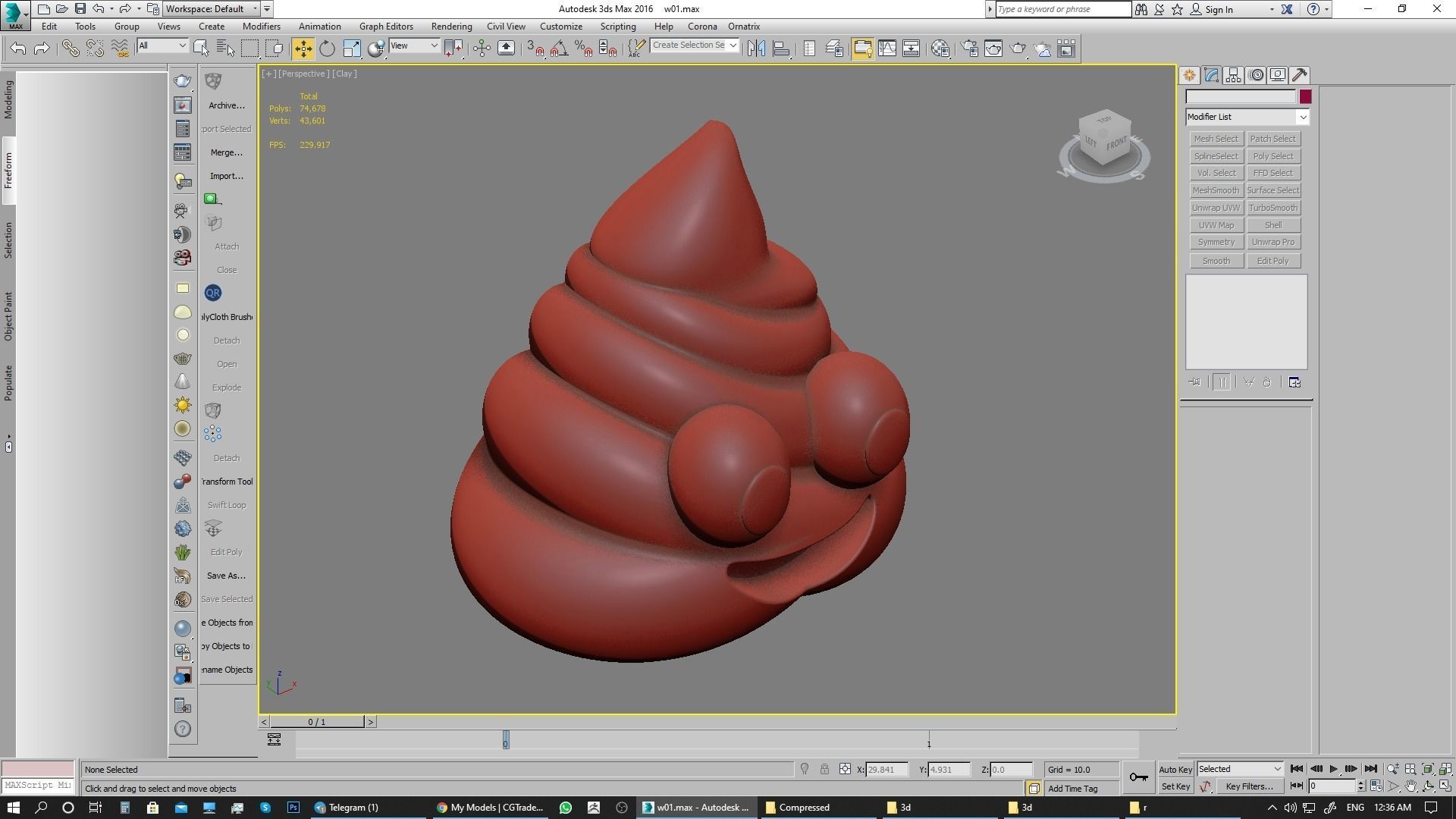 Emoji Pile of Poo 3D model_20