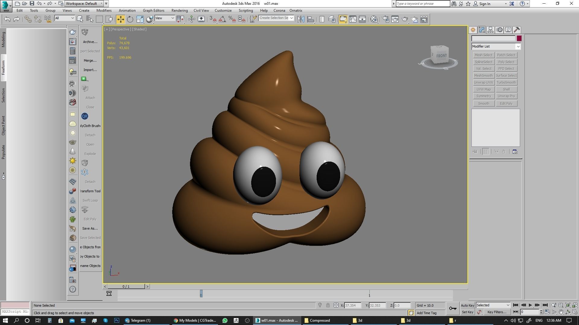 Emoji Pile of Poo 3D model_3
