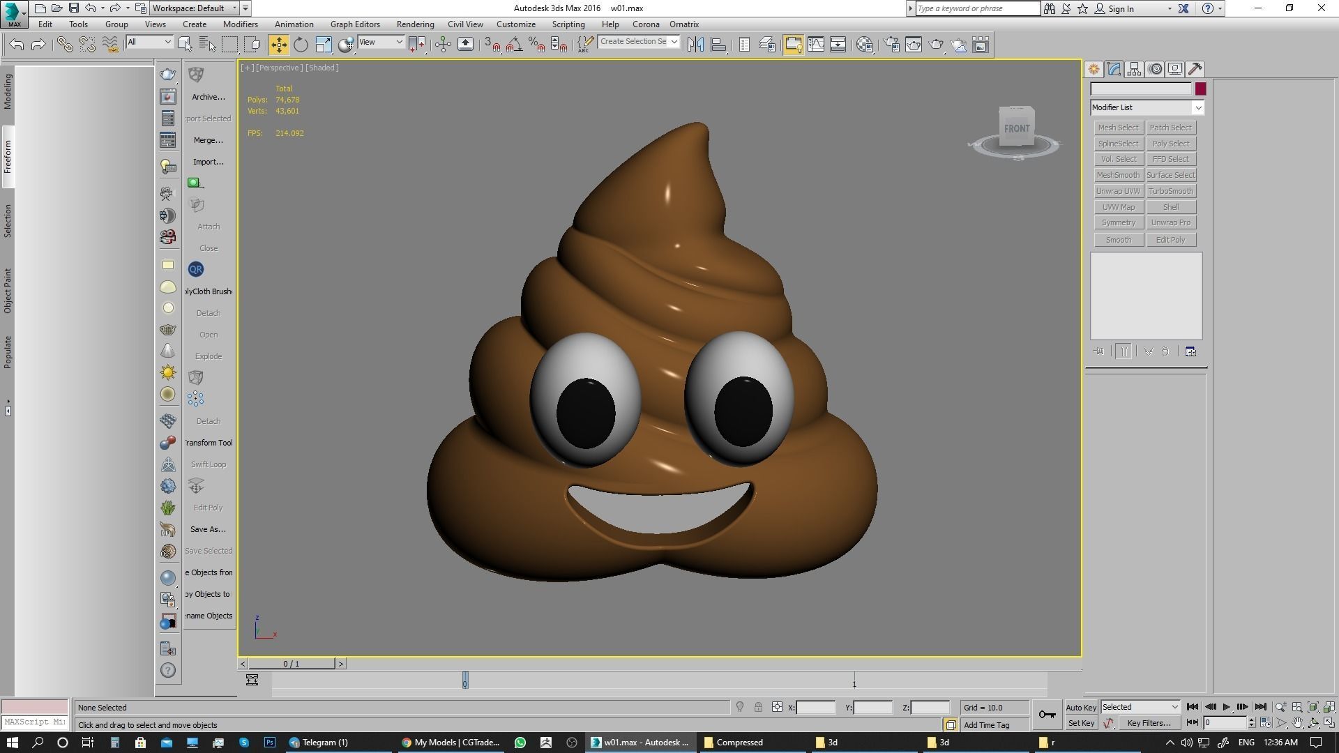 Emoji Pile of Poo 3D model_4