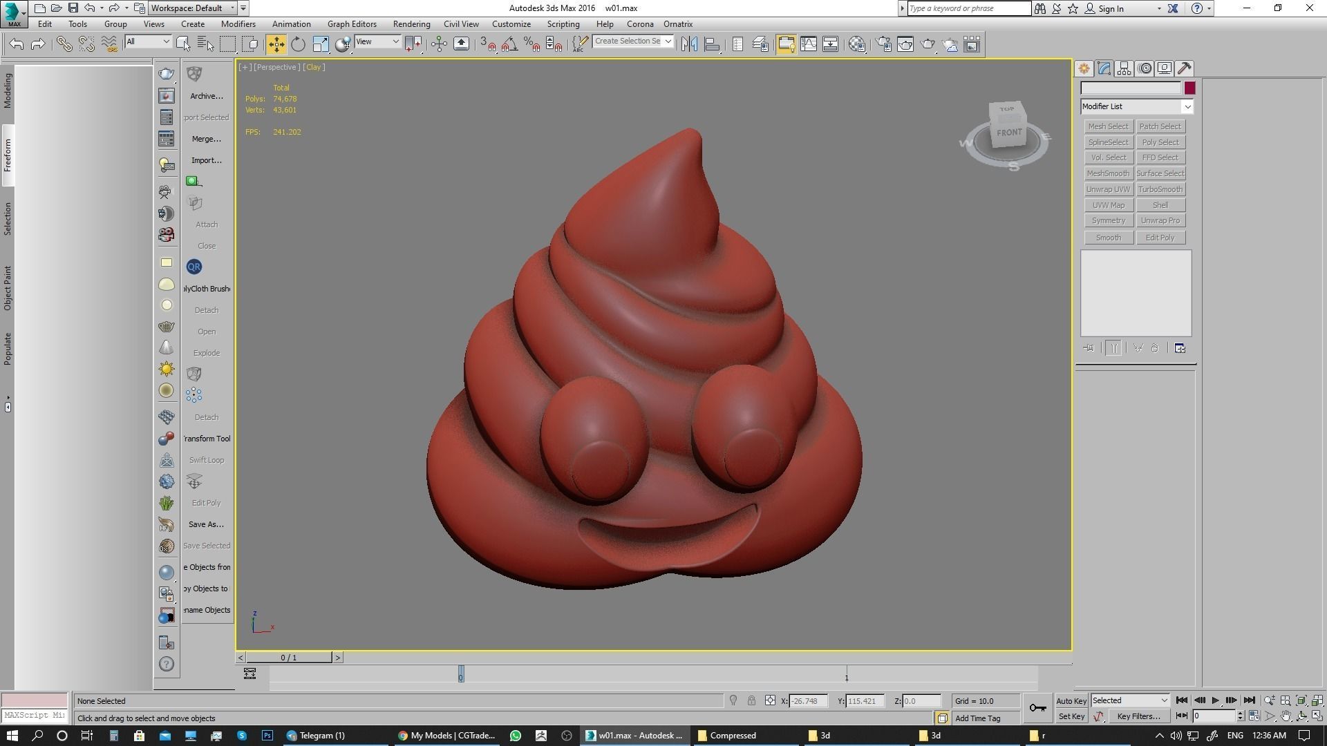 Emoji Pile of Poo 3D model_13