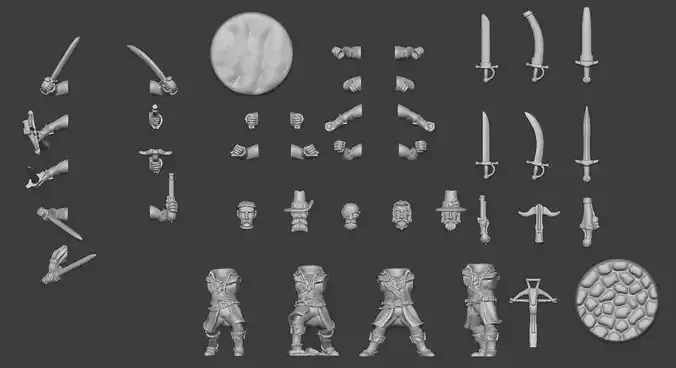 Witch Hunters Set 1 3D print model