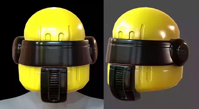 Gas mask helmet 3d model scifi Low-poly 