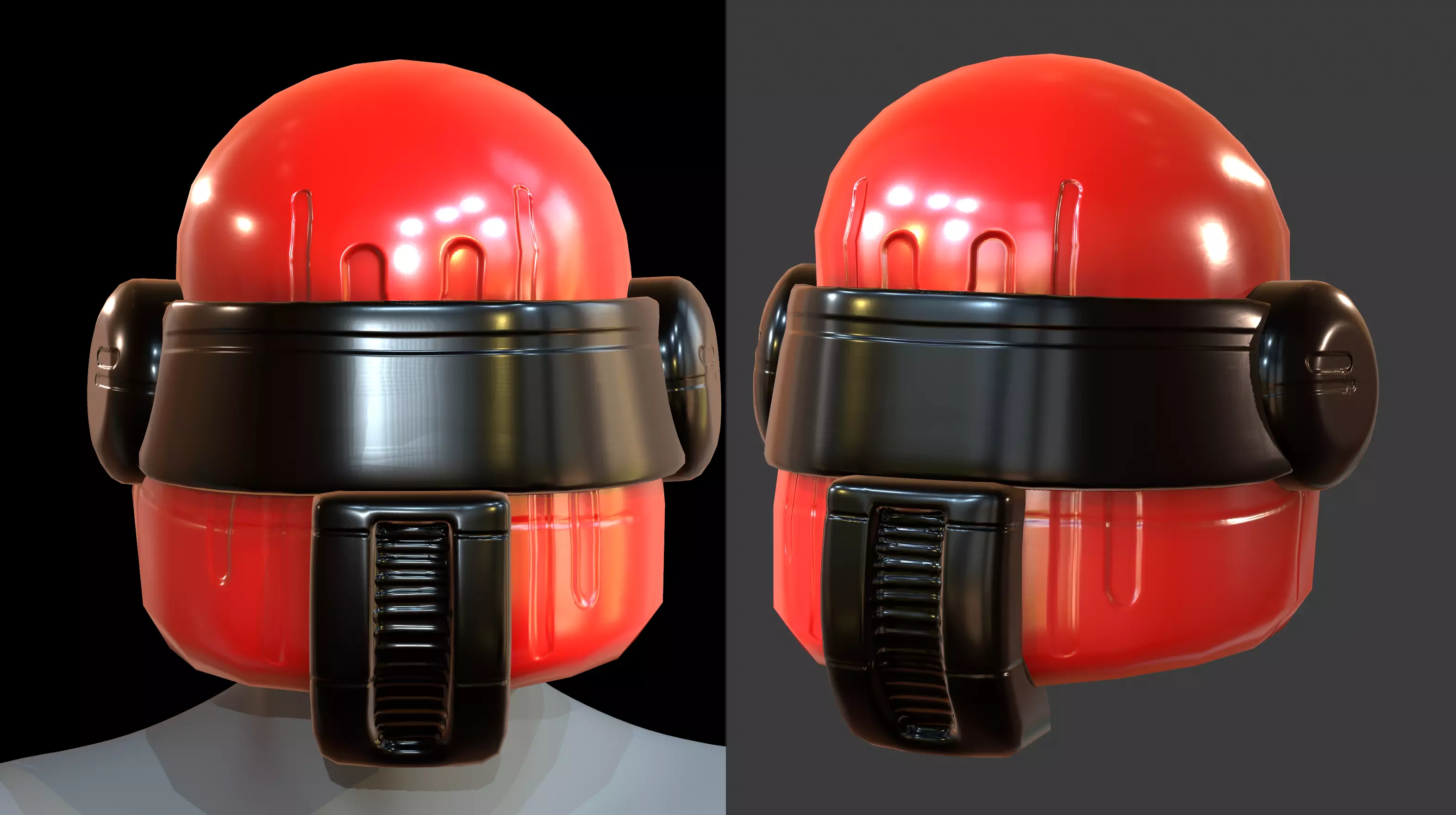 Gas mask helmet 3d model scifi Low-poly Low-poly 3D model_0