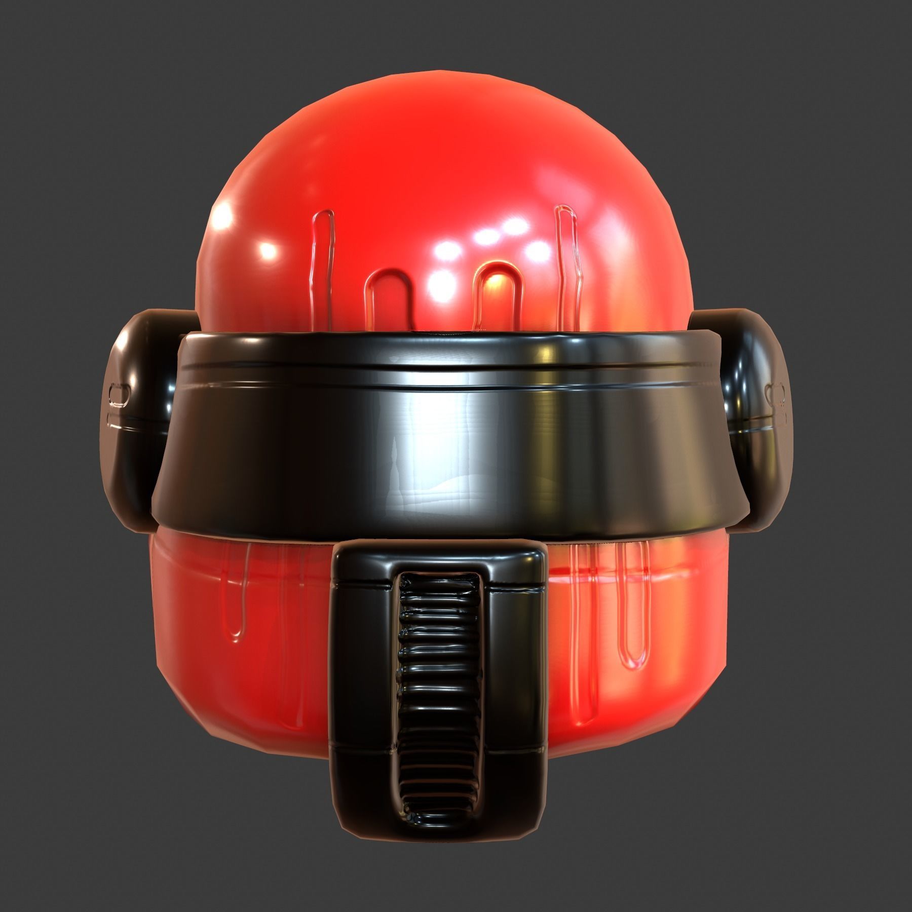 Gas mask helmet 3d model scifi Low-poly Low-poly 3D model_2