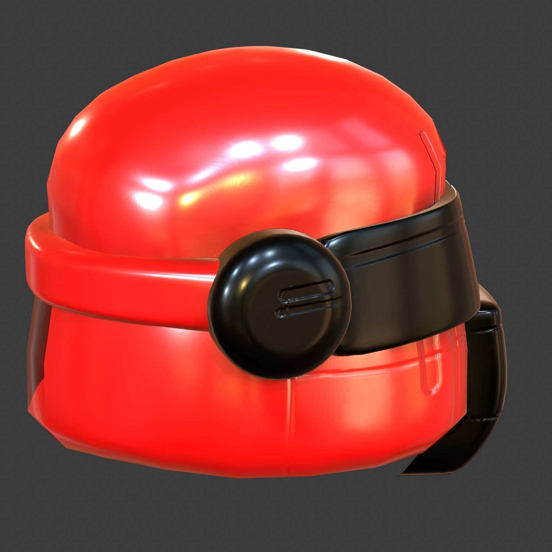 Gas mask helmet 3d model scifi Low-poly Low-poly 3D model_7
