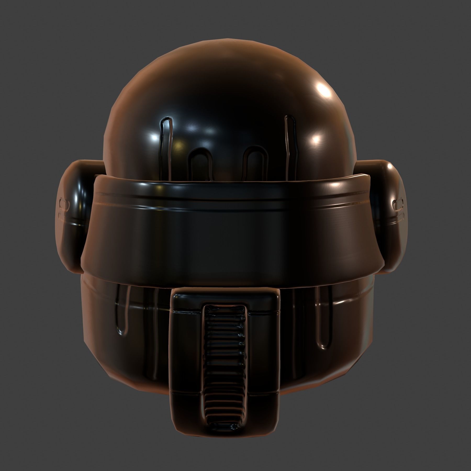 Gas mask helmet 3d model scifi Low-poly Low-poly 3D model_2