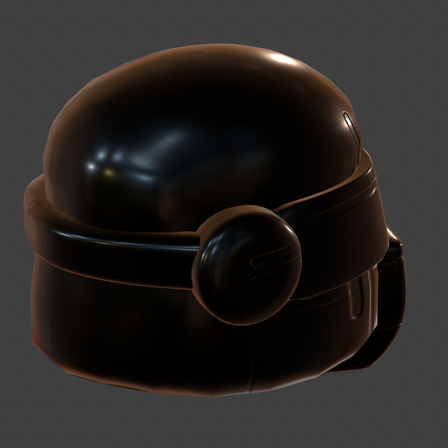 Gas mask helmet 3d model scifi Low-poly Low-poly 3D model_5