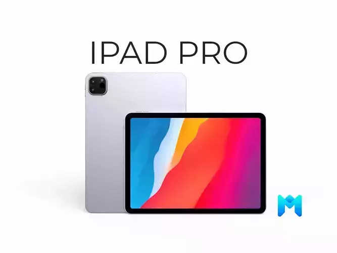 2020 apple Ipad pro Low-poly 3D model