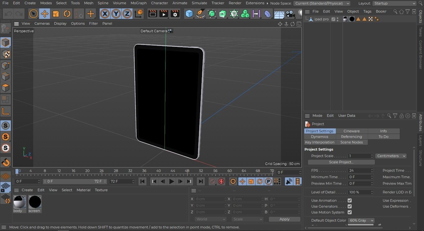 2020 apple Ipad pro Low-poly 3D model_14