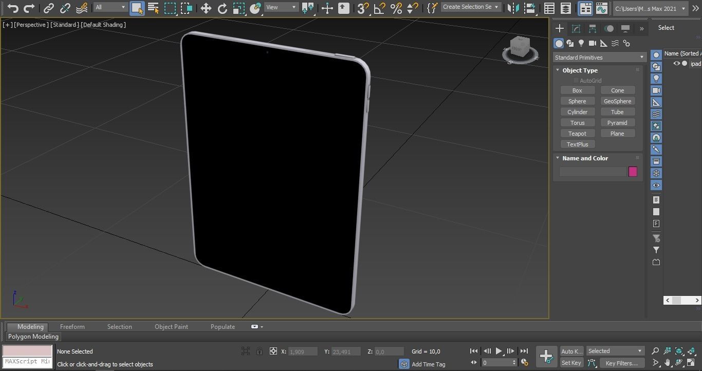2020 apple Ipad pro Low-poly 3D model_16