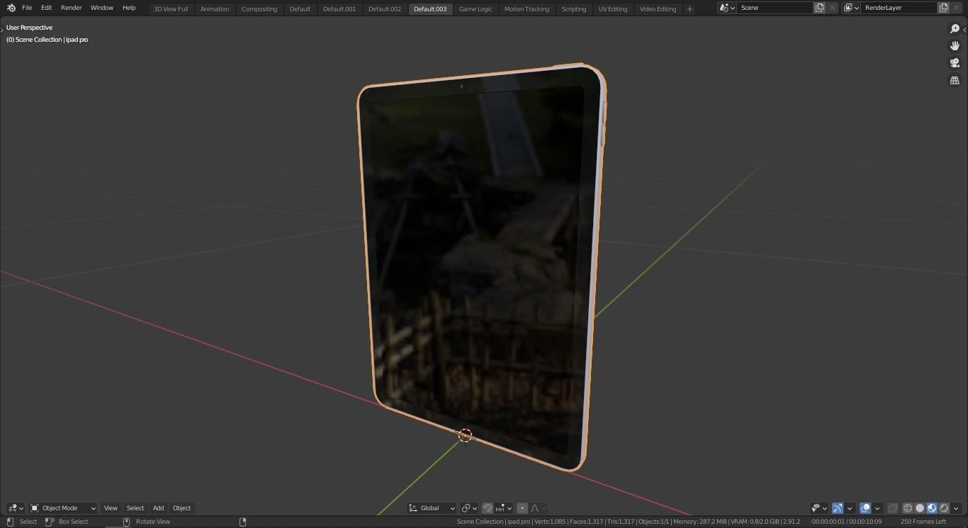 2020 apple Ipad pro Low-poly 3D model_13
