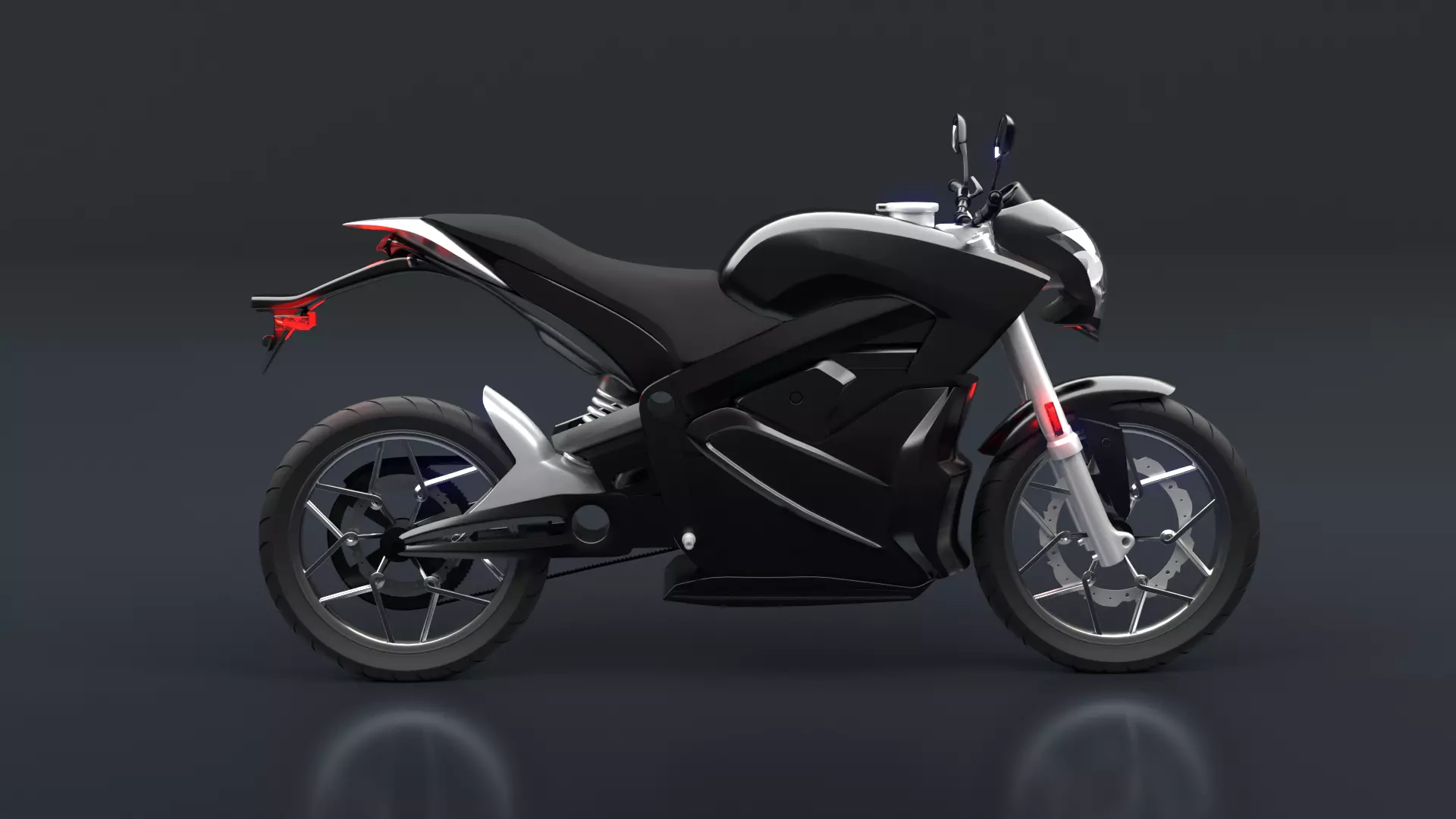 Motorcycle futuristic electric 3D model