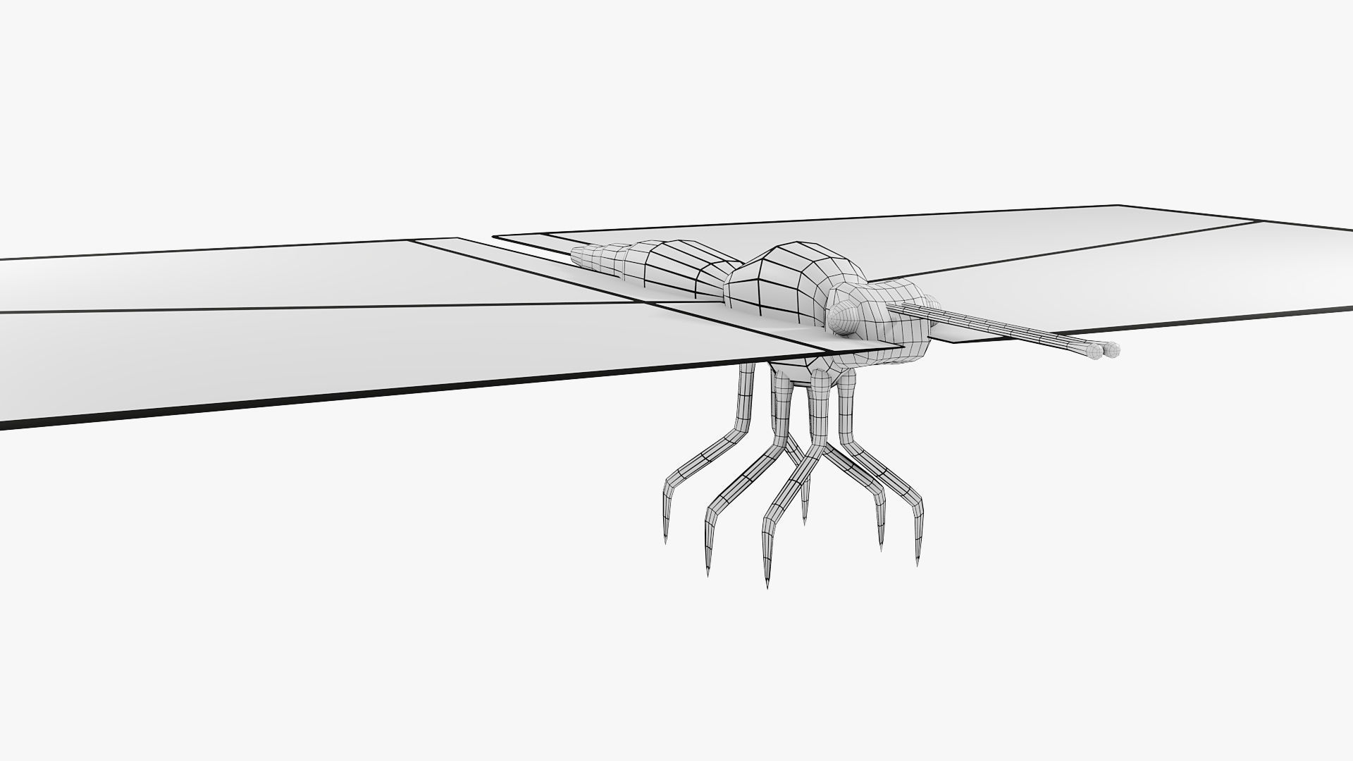 Low-Poly Butterfly - Fully Rigged For Blender Free low-poly 3D model_12