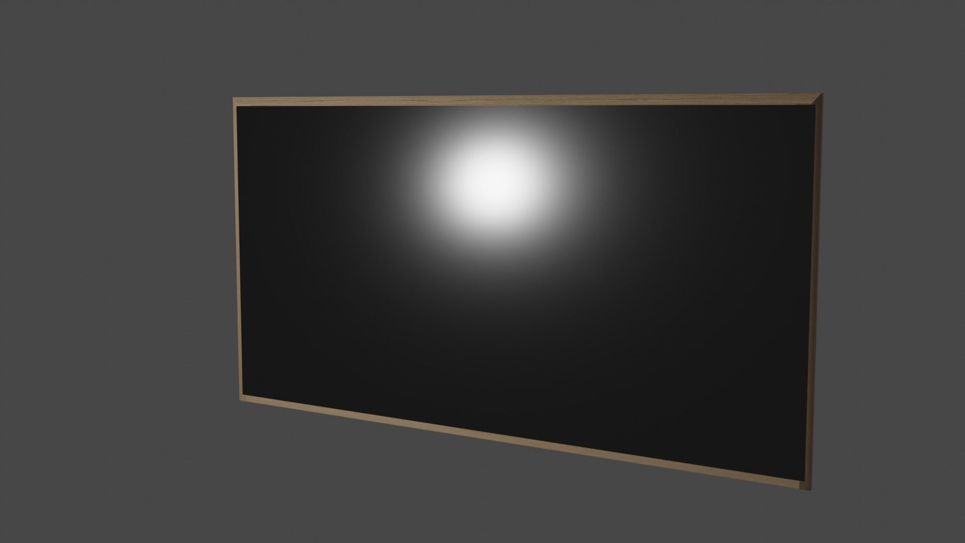 Wood Framed Whiteboard Low-poly 3D model_2