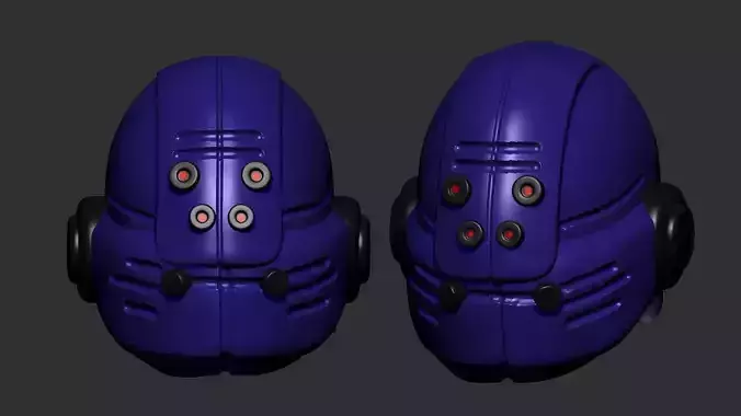 helmet high poly sculpt 3d printable ver 7 3D model