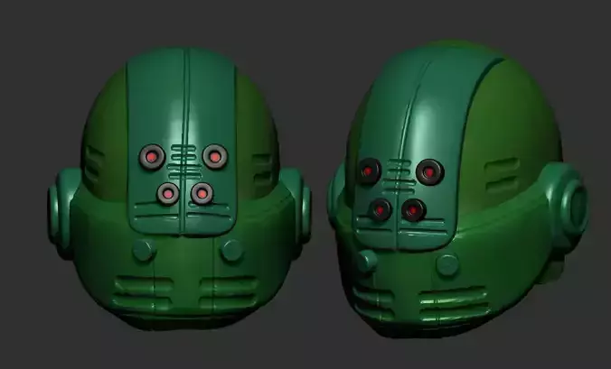 helmet high poly sculpt 3d printable ver 7 3D model